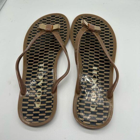 Coach Landon Jelly Flip Flops with Bow Accents Size 6B - Picture 6 of 13